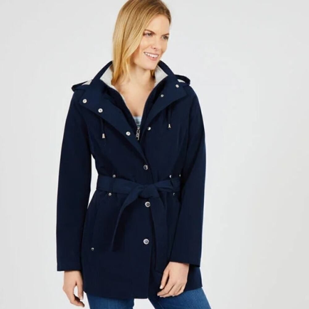 Nautica Water Resistant Anorak Jacket Navy Blue Large